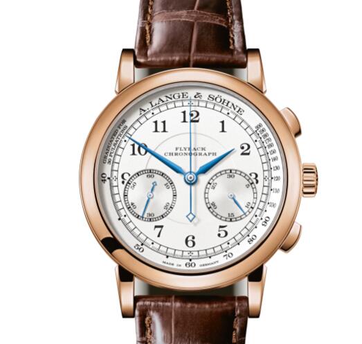 A Lange Sohne 1815 CHRONOGRAPH Replica Watch Pink gold with dial in argenté 414.032