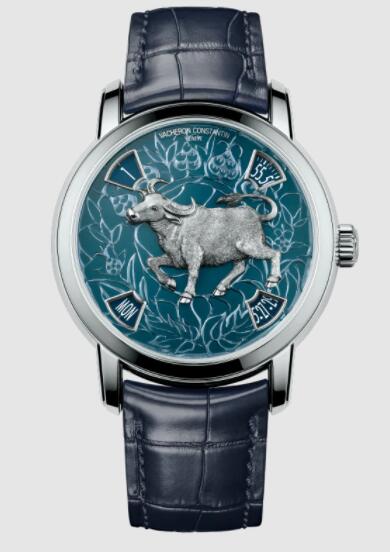 Replica Vacheron Constantin Metiers d'Art The legend of the Chinese zodiac - Year of the ox platinum 950 Watch 86073/000P-B647