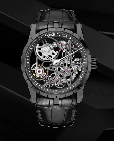 Roger Dubuis Excalibur Automatic Skeleton RDDBEX0473 Replica Watch Titanium Black